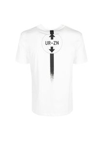 Les Hommes T-shirt "Urzn" | UHT201 700P | Urzn | Mężczyzna | Biały. Okazja: na co dzień. Kolor: biały. Materiał: bawełna. Wzór: nadruk. Styl: casual