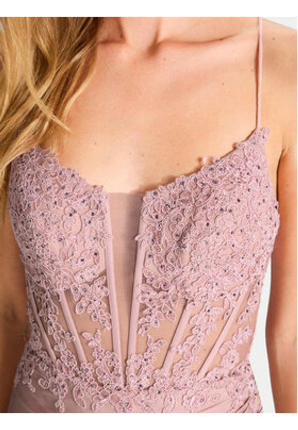 Hey Kyla Sukienka wieczorowa 5AI058HK Różowy Regular Fit. Kolor: różowy. Materiał: syntetyk. Styl: wizytowy