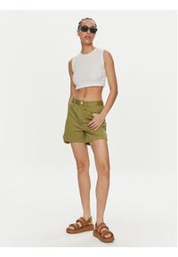 Calvin Klein Jeans Szorty materiałowe J20J223135 Zielony Mom Fit. Kolor: zielony. Materiał: bawełna #4
