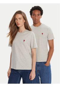 AMI PARIS T-Shirt BFUTS035.724 Szary Regular Fit. Kolor: szary. Materiał: bawełna