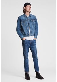 AllSaints Kurtka jeansowa męska przejściowa. Okazja: na co dzień. Kolor: niebieski. Materiał: jeans. Styl: casual #3