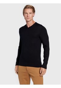 Calvin Klein Sweter Superior K10K110423 Czarny Regular Fit. Kolor: czarny. Materiał: wełna