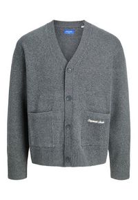 Jack & Jones - Jack&Jones Kardigan Norrebro 12282732 Szary Loose Fit. Kolor: szary. Materiał: bawełna #3