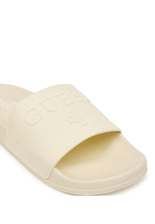 Guess Klapki E6GZ17 BB00F Kremowy. Kolor: kremowy. Materiał: syntetyk