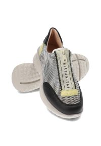 Czarne Sneakersy Hispanitas Stylowe Obuwie Damskie. Kolor: biały. Materiał: skóra, materiał. Szerokość cholewki: normalna. Obcas: na platformie. Styl: elegancki #2