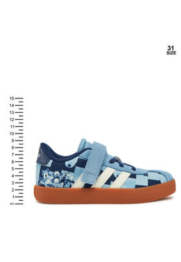 Adidas - adidas Sneakersy Disney Mickey VL JH6077 Granatowy. Kolor: niebieski. Materiał: skóra. Wzór: motyw z bajki