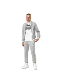 Dres Lonsdale Ashwell. Kolor: szary, biały, wielokolorowy. Materiał: dresówka. Sport: fitness #1