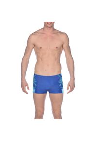 Kąpielówki bokserki męskie na basen Arena One Luckystar Short. Kolor: niebieski