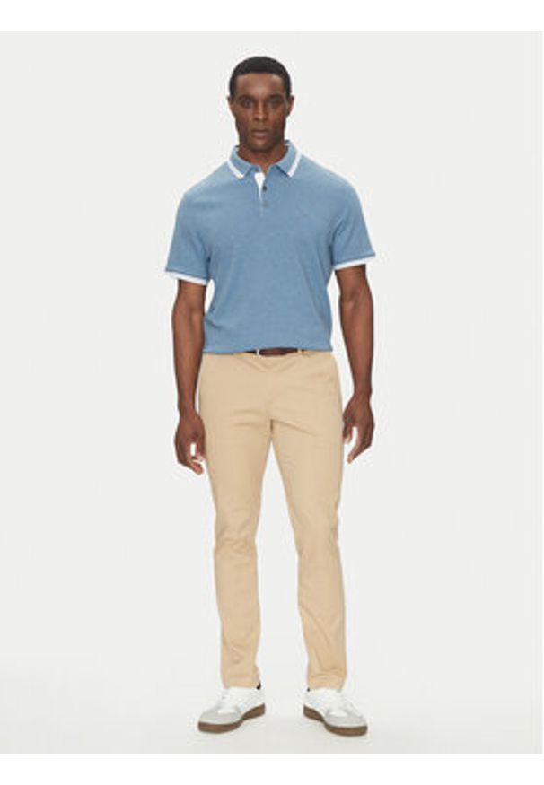 Michael Kors Polo CS2512720B Niebieski Regular Fit. Typ kołnierza: polo. Kolor: niebieski. Materiał: bawełna