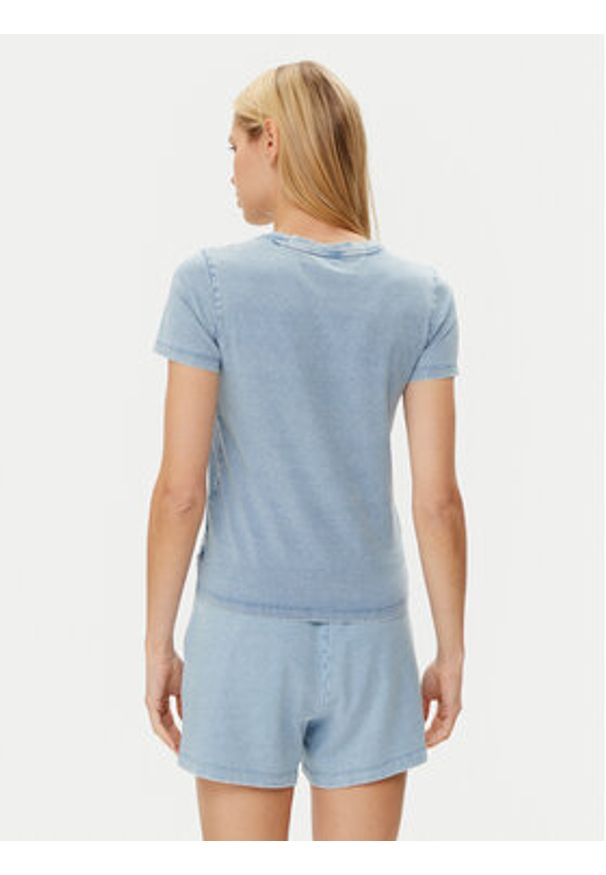 Guess Jeans T-Shirt W5GI41 KCTL1 Niebieski Regular Fit. Kolor: niebieski. Materiał: bawełna