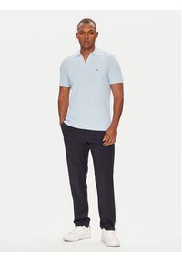 TOMMY HILFIGER - Tommy Hilfiger Polo MW0MW39531 Błękitny Regular Fit. Typ kołnierza: polo. Kolor: niebieski. Materiał: syntetyk #3