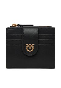 Pinko - PINKO Mały Portfel Damski Multi Purpose Wallet 103610 A0F1 Czarny. Kolor: czarny. Materiał: skóra