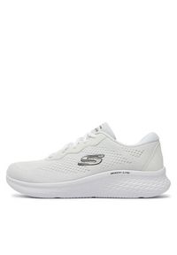 skechers - Skechers Sneakersy Perfect Time 149991/WBK Biały. Kolor: biały. Materiał: materiał