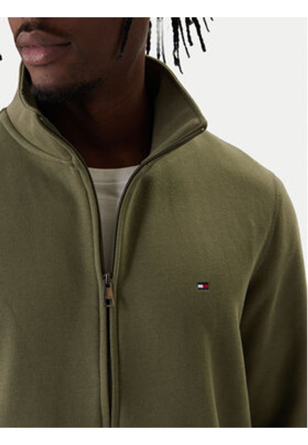 TOMMY HILFIGER - Tommy Hilfiger Bluza Essential MW0MW41759 Zielony Regular Fit. Kolor: zielony. Materiał: syntetyk, bawełna
