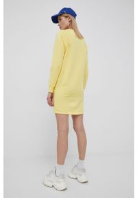 JDY sukienka kolor żółty mini prosta. Okazja: na co dzień. Kolor: żółty. Długość rękawa: raglanowy rękaw. Wzór: nadruk. Typ sukienki: proste. Styl: casual. Długość: mini #3