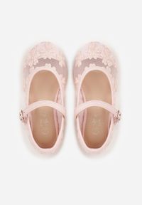 Born2be - Różowe Siateczkowe Balerinki z Paskiem z Klamerką Zdobione Kwiatowym Haftem Canlea. Okazja: na spacer, na co dzień, na uczelnię, na imprezę. Zapięcie: pasek. Kolor: różowy. Materiał: jeans. Wzór: aplikacja, haft, kwiaty. Styl: casual #6