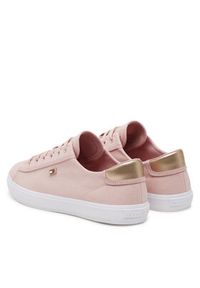 TOMMY HILFIGER - Tommy Hilfiger Sneakersy Vulc Canvas Lace Up Sneaker FW0FW08647 Różowy. Kolor: różowy. Materiał: materiał #5