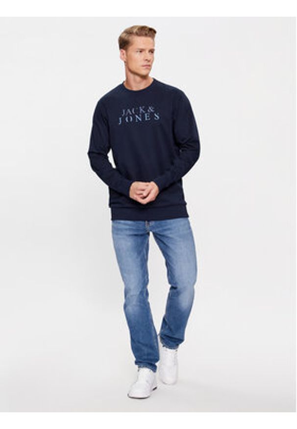 Jack & Jones - Jack&Jones Bluza 12244404 Granatowy Standard Fit. Kolor: niebieski. Materiał: bawełna