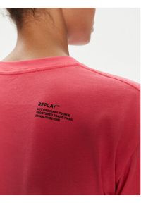 Replay T-Shirt W3591M.000.23608P Różowy Regular Fit. Kolor: różowy. Materiał: bawełna #8
