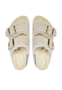 Birkenstock Klapki Arizona Shearling Leve 1026193 Biały. Kolor: biały. Materiał: skóra, zamsz #5