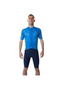 C-LAB - Koszulka rowerowa męska Unica błękitna. Kolor: niebieski. Długość rękawa: krótki rękaw. Długość: krótkie. Sport: kolarstwo