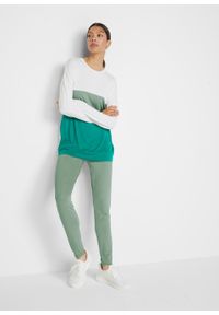 Bluza dresowa + legginsy z przyjaznej dla środowiska wiskozy (2 części) bonprix dymny zielony - dymny szmaragdowy. Kolor: zielony. Materiał: dresówka, wiskoza #3