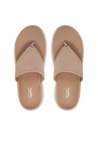 skechers - Skechers Japonki Go Walk Arch Fit 2.0 Sandal-Carrie 140861/TPE Beżowy. Kolor: beżowy. Materiał: materiał #1
