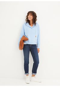 bonprix - Bluza z kapturem. Typ kołnierza: kaptur. Kolor: niebieski