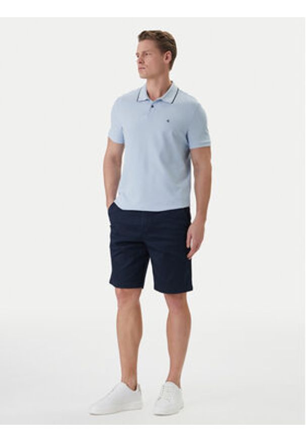 Calvin Klein Polo LV04LC239G Błękitny Regular Fit. Typ kołnierza: polo. Kolor: niebieski. Materiał: bawełna