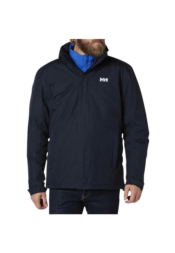 Kurtka Helly Hansen dubliner insulated. Kolor: niebieski. Materiał: syntetyk, materiał. Sport: turystyka piesza