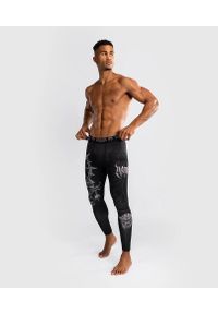 VENUM - Venum Legginsy Gladiator 5.0 Czarno-srebrne. Kolor: czarny. Sport: fitness