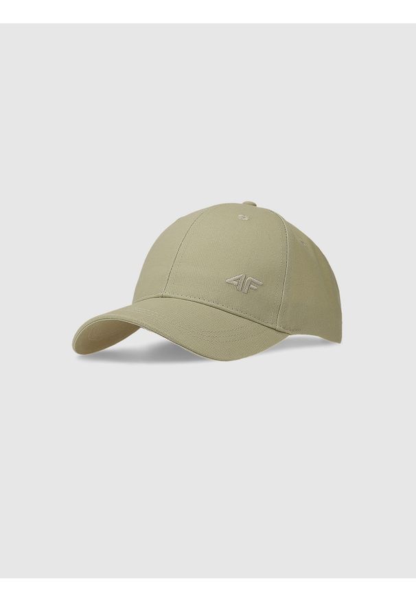 4f - 4F Czapka z daszkiem strapback uniseks - beżowa S/M. Kolor: beżowy. Materiał: bawełna, materiał. Sezon: lato. Styl: sportowy