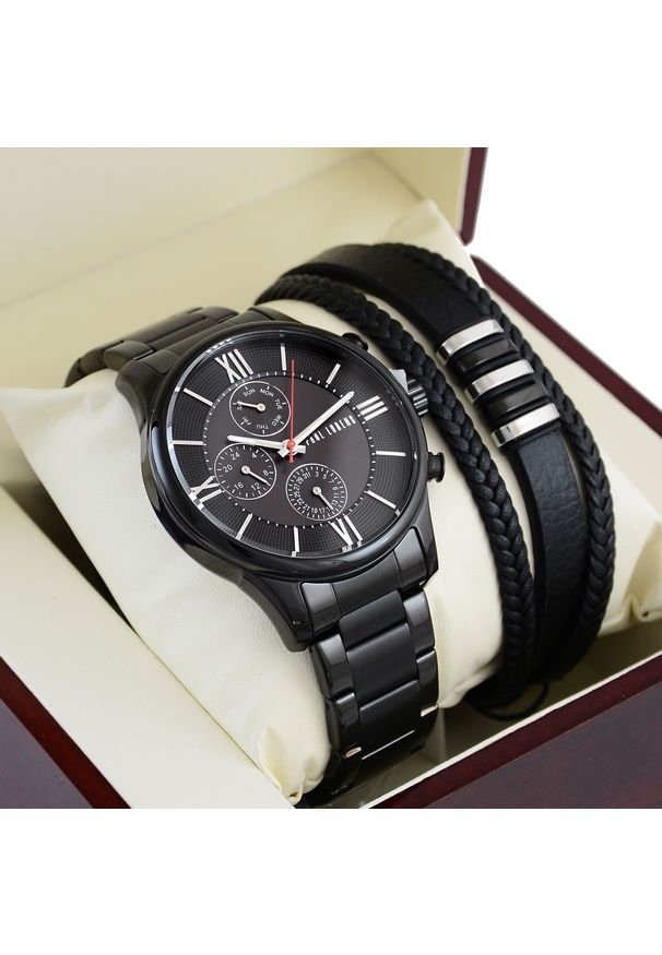 Zegarek Paul Lorens Zestaw męski zegarek SAVRES 1A5 + bransoletka Pacific