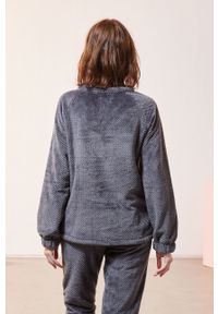 Etam - Bluza piżamowa OXFORD. Okazja: na co dzień. Kolor: szary. Materiał: dzianina. Długość rękawa: długi rękaw. Długość: długie. Wzór: aplikacja. Styl: casual #2