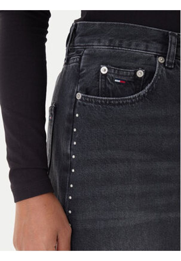 Tommy Jeans Spódnica jeansowa Layla DW0DW21576 Czarny Regular Fit. Kolor: czarny. Materiał: bawełna