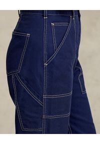 Ralph Lauren - RALPH LAUREN - Granatowe spodnie Utility. Kolor: niebieski. Materiał: bawełna #3