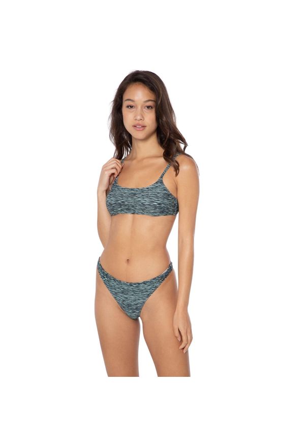 Figi do kostiumów kąpielowych dla kobiet Protest Mixmardie. Kolor: zielony. Wzór: nadruk, motyw zwierzęcy