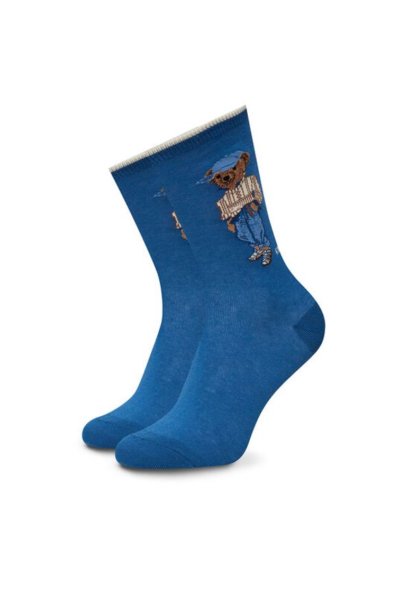 Polo Ralph Lauren Skarpety wysokie unisex 455977741001 Niebieski. Kolor: niebieski. Materiał: bawełna, materiał