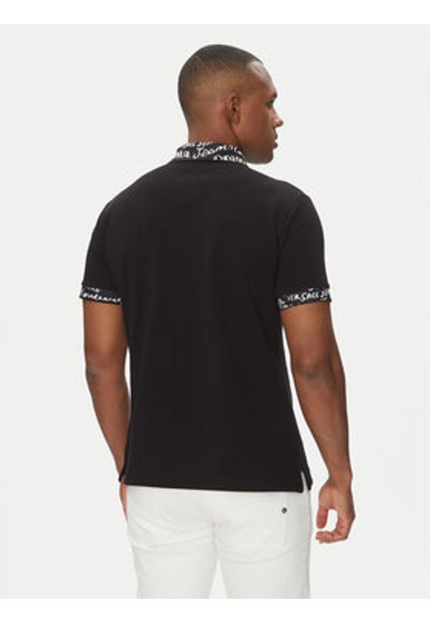 Versace Jeans Couture Polo 78GAGT02 Czarny Regular Fit. Typ kołnierza: polo. Kolor: czarny. Materiał: bawełna