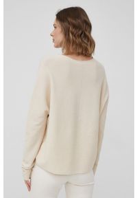 Drykorn sweter bawełniany damski kolor beżowy lekki. Kolor: beżowy. Materiał: bawełna. Wzór: gładki #3