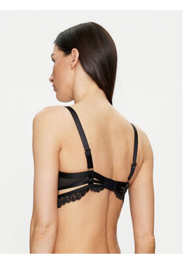 Hunkemöller Biustonosz z fiszbiną Desire 204499 Czarny. Kolor: czarny. Materiał: syntetyk