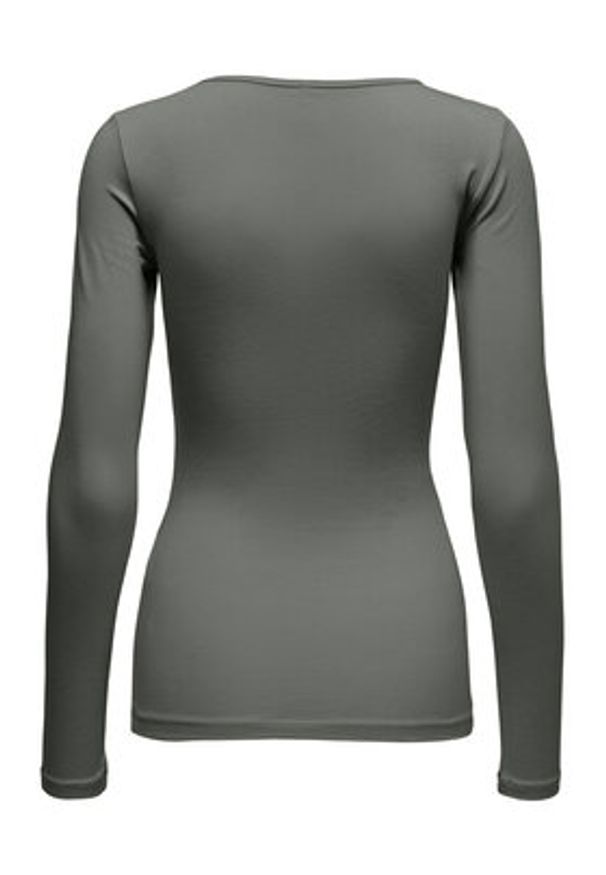 only - ONLY Bluzka Live Love 15204712 Szary Stretch Fit. Kolor: szary. Materiał: bawełna