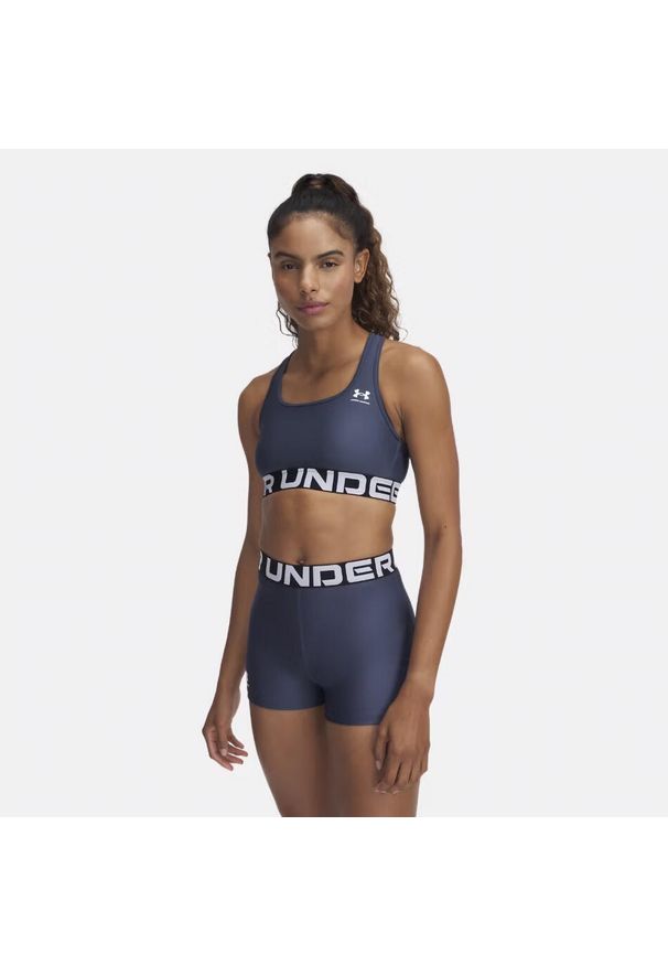 Biustonosz Under Armour Vanish Seamless Low. Kolor: niebieski. Sport: fitness