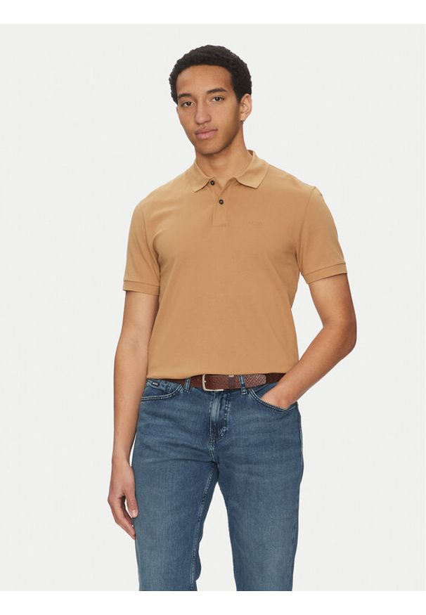 BOSS Polo Pallas 50468362 Beżowy Regular Fit. Typ kołnierza: polo. Kolor: beżowy. Materiał: bawełna