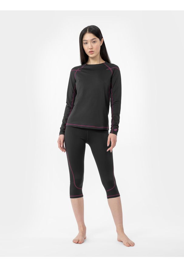 4f - 4F Bielizna termoaktywna skiturowa (dół) damska S. Kolor: szary. Materiał: włókno, skóra, dzianina. Wzór: gładki. Sezon: zima. Sport: turystyka piesza, snowboard, narciarstwo
