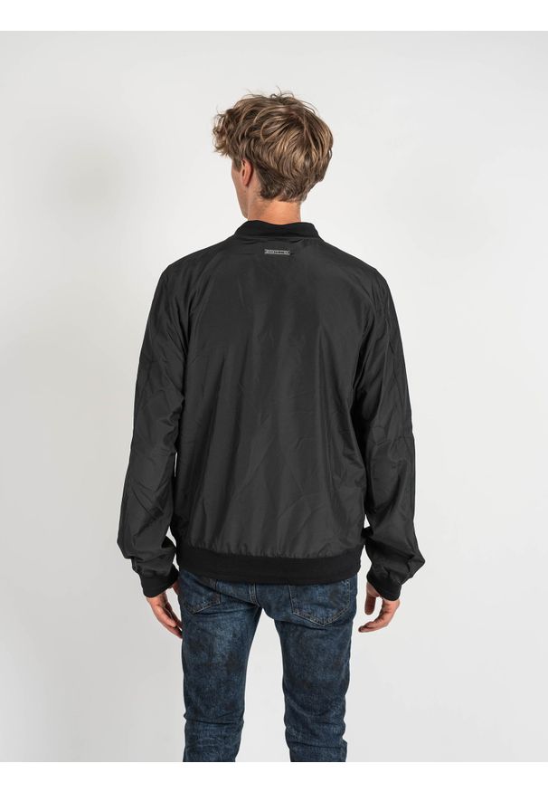 Les Hommes Kurtka "Bomber" | LKO102 250U | Light Weight Nylon Bomber With Multiple Zips | Mężczyzna | Czarny, Grafitowy. Okazja: na co dzień. Kolor: czarny, szary, wielokolorowy. Materiał: nylon. Styl: casual