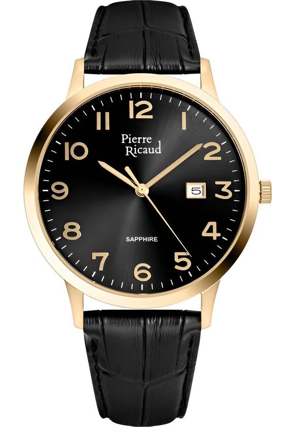 Zegarek Pierre Ricaud Zegarek męski Pierre Ricaud P91022.1224Q czarny. Kolor: czarny