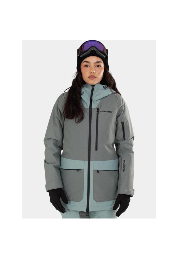 FUNDANGO - Kurtka Narciarska Damska Fundango Poplar ECO. Kolor: zielony. Materiał: materiał. Sezon: zima. Sport: narciarstwo
