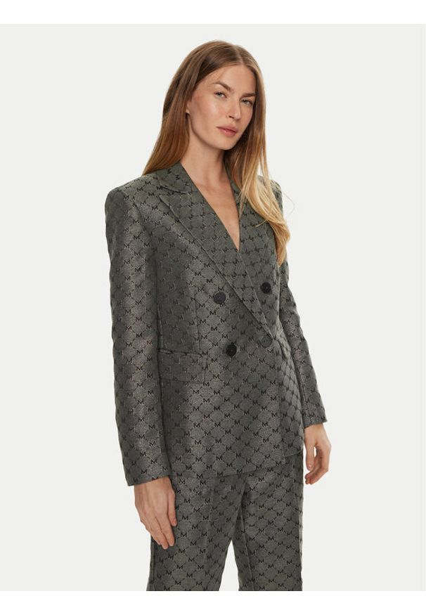 LOLA CASADEMUNT Marynarka MF2402003 Szary Regular Fit. Kolor: szary. Materiał: syntetyk