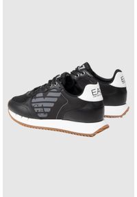 EA7 Emporio Armani - EA7 Czarne sneakersy z białą podeszwą, Rozmiar 45 1/3. Kolor: czarny